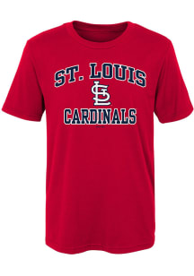 St Louis Cardinals Boys Red Heart and Soul Short Sleeve T-Shirt