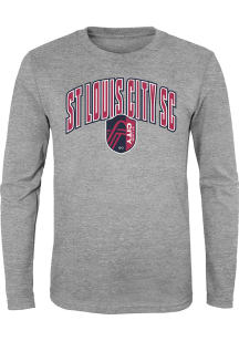 St Louis City SC Youth Grey Arched Strike Long Sleeve T-Shirt