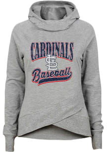 St Louis Cardinals Girls Grey Americas Team Long Sleeve Hooded Sweatshirt