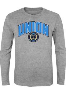 Philadelphia Union Boys Grey Arched Strike Long Sleeve T-Shirt