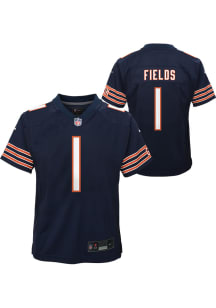 Justin Fields Chicago Bears Youth Navy Blue Nike Home Game Football Jersey