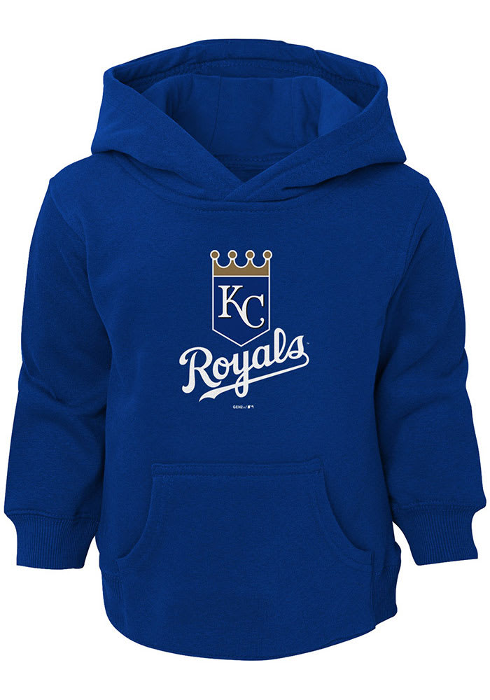 Kansas City Royals Youth Blue Primary Logo Long Sleeve Hoodie