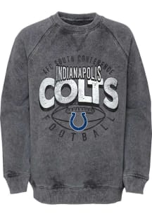 Indianapolis Colts Youth Charcoal Storm Fleece Long Sleeve Crew Sweatshirt