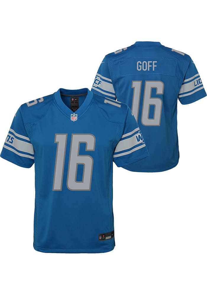Jared Goff Detroit Lions Youth Blue Nike Home Football Jersey