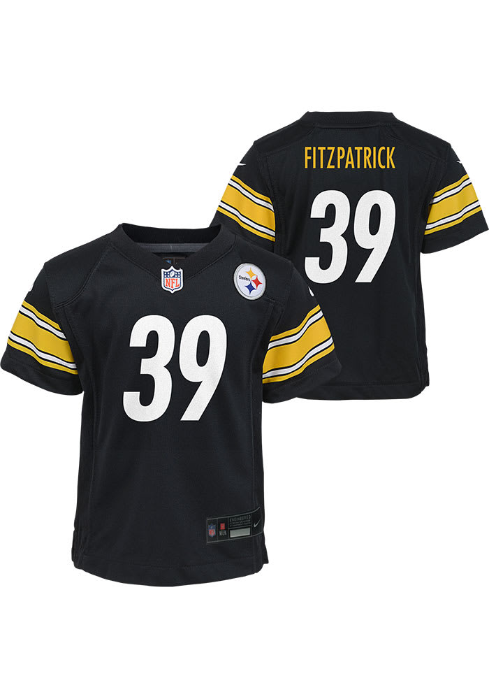 NIKE Youth Boys And Girls Minkah Fitzpatrick Black Pittsburgh Steelers Game  Jersey for Kids