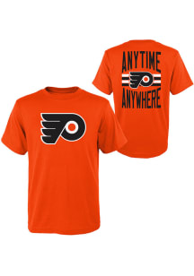 Philadelphia Flyers Youth Orange Slogan Back Short Sleeve T-Shirt