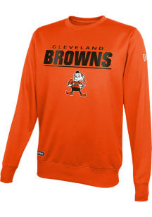 Cleveland Browns Mens Orange TOP PICK Long Sleeve Sweatshirt