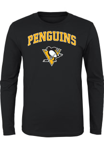 Pittsburgh Penguins Toddler Black Arched Logo Long Sleeve T-Shirt