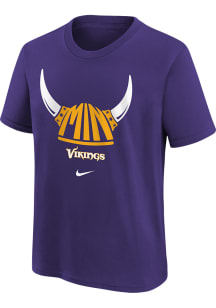 Nike Minnesota Vikings Youth Purple Nike Vikings Helmet Short Sleeve T-Shirt