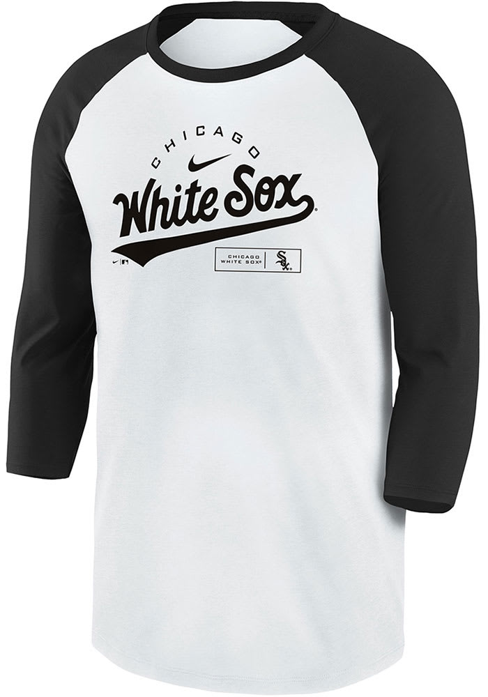 Nike Chicago White Sox Youth White Modern Arch Long Sleeve Fashion T-Shirt