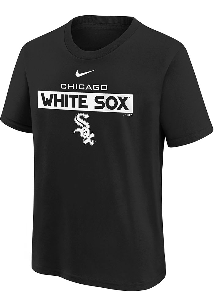 Nike Chicago White Sox Youth Black Team Issue Short Sleeve T-Shirt