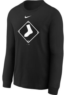 Nike Chicago White Sox Youth Black Alt Logo Long Sleeve T-Shirt
