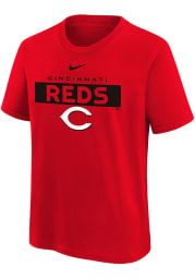 Nike Cincinnati Reds Boys Red Team Issue Short Sleeve T-Shirt