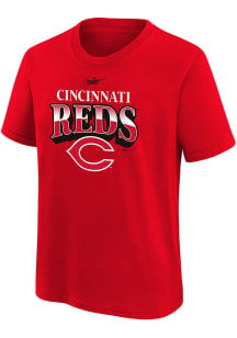 Nike Cincinnati Reds Youth Red Coop Rewind Short Sleeve T-Shirt