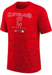 Nike Cleveland Guardians Youth Red AC Practice Short Sleeve T-Shirt