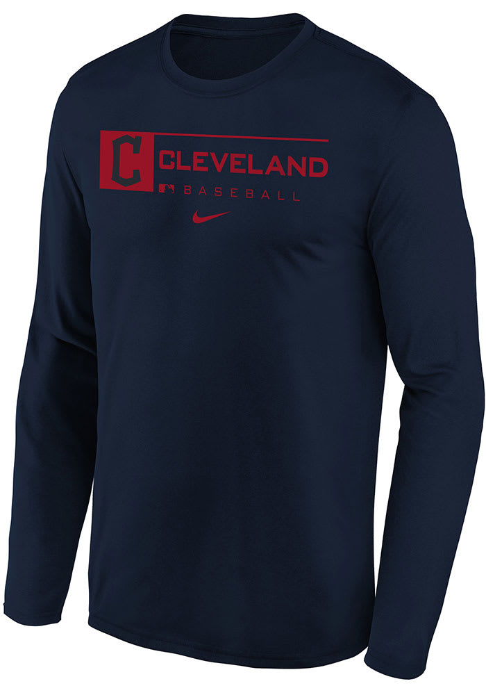 Nike Cleveland Guardians Youth Navy Blue AC Legend Long Sleeve T-Shirt