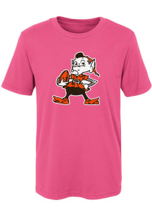 Brownie  Outer Stuff Cleveland Browns Girls Pink Brownie Short Sleeve T-Shirt