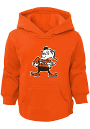 Brownie Outer Stuff Cleveland Browns Toddler Orange Brownie Long Sleeve Hooded Sweatshirt