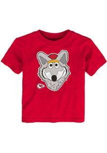 KC Wolf  Outer Stuff Kansas City Chiefs Boys Red KC Wolf Headshot Short Sleeve T-Shirt