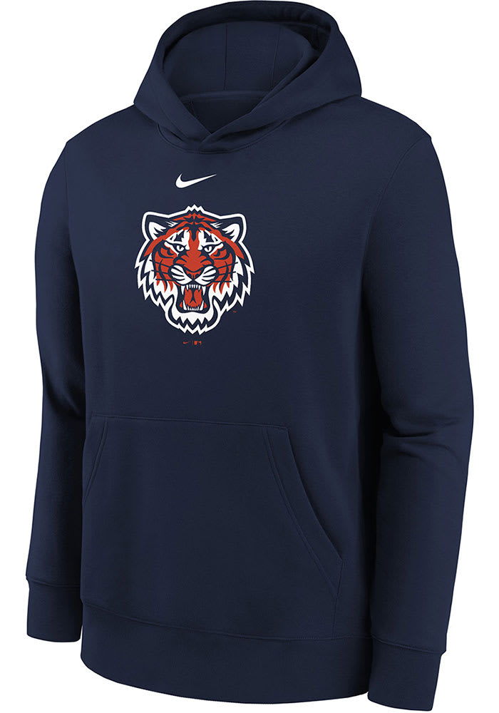 Nike Detroit Tigers Youth Navy Blue Team Alt Long Sleeve Hoodie
