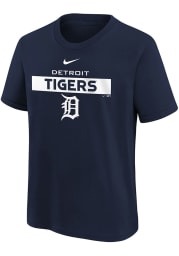 Nike Detroit Tigers Youth Navy Blue Team Issue Short Sleeve T-Shirt