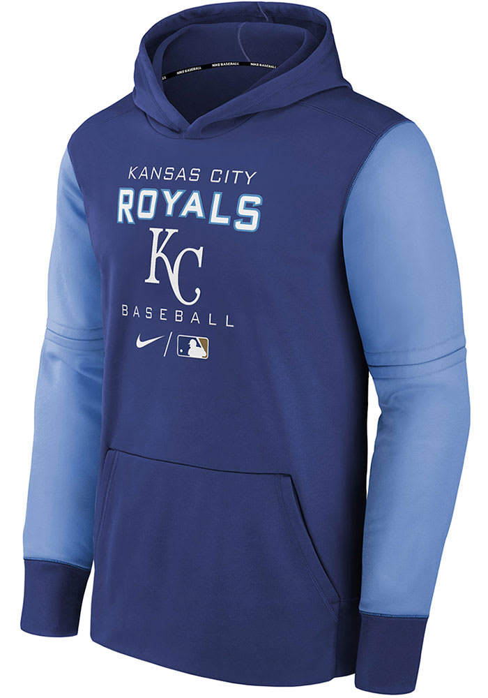Nike Kansas City Royals Youth Blue AC Therma Long Sleeve Hoodie