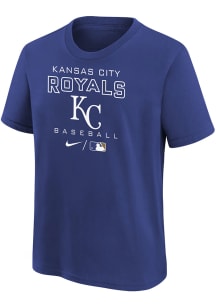 Nike Kansas City Royals Boys Blue AC Practice Short Sleeve T-Shirt
