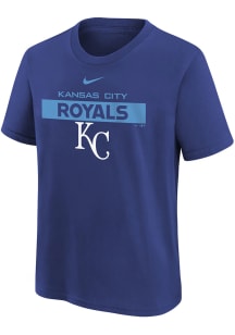 Nike Kansas City Royals Boys Blue Team Issue Short Sleeve T-Shirt