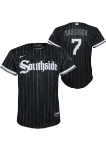 Tim Anderson  Nike Chicago White Sox Youth Black City Connect Jersey