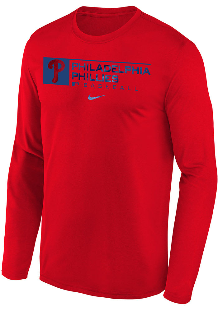 Nike Philadelphia Phillies Youth Red AC Legend Long Sleeve T-Shirt