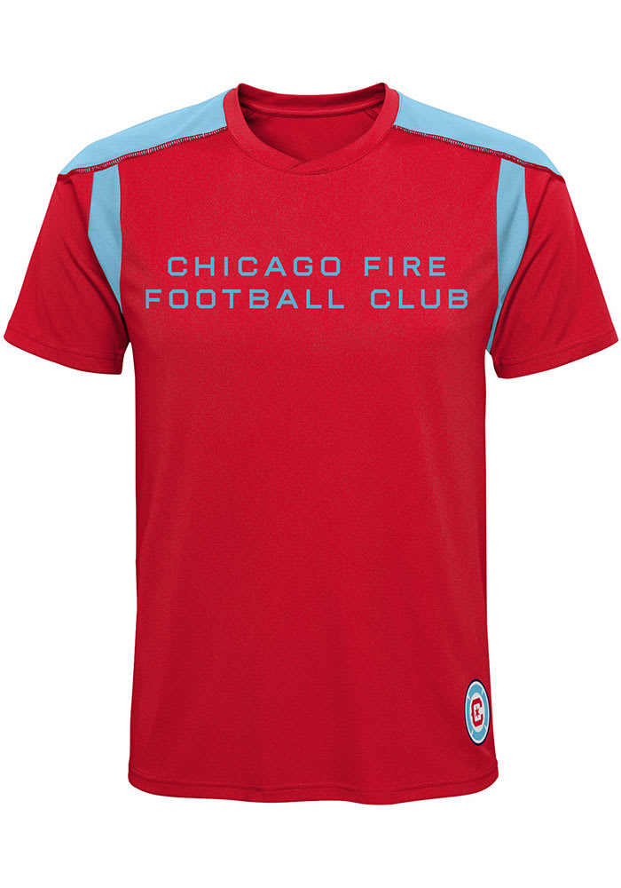 Chicago Fire Boys Navy Blue Wordmark Short Sleeve T-Shirt
