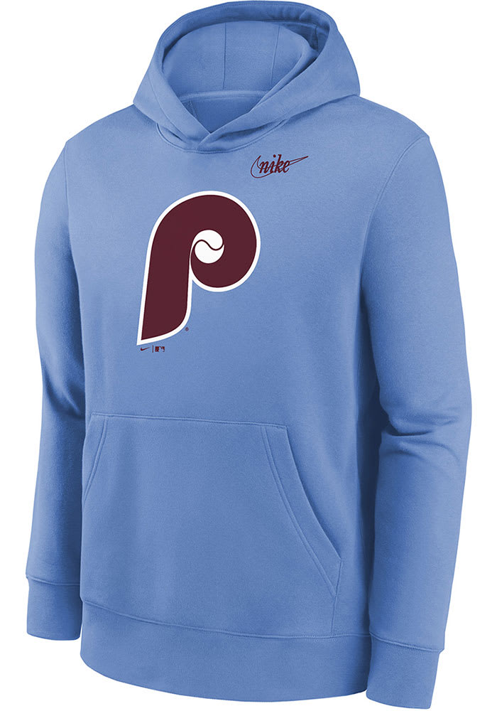 Philadelphia Phillies Nike Youth Light Blue Coop Long Sleeve Hoodie
