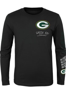 Green Bay Packers Youth Green Team Drip Long Sleeve T-Shirt