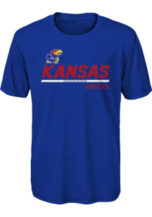 Kansas Jayhawks Youth Blue Engaged Short Sleeve T-Shirt
