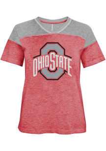 Ohio State Buckeyes Girls Red Team Captain Short Sleeve Fashion T-Shirt
