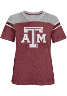 Texas A&amp;M Aggies Girls Maroon Team Captain Short Sleeve Fashion T-Shirt