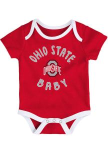 Ohio State Buckeyes Baby Red Little Player 2 PK LS One Piece