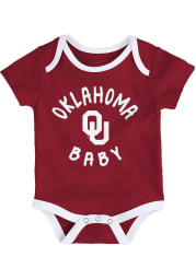 Oklahoma Sooners Baby Cardinal Little Player 2 PK LS One Piece