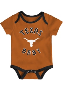 Texas Longhorns Baby Burnt Orange Little Player 2 PK LS One Piece