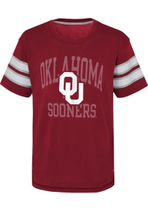 Oklahoma Sooners Youth Cardinal Team Official Short Sleeve Fashion T-Shirt