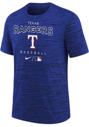 Nike Texas Rangers Youth Blue AC Practice Short Sleeve T-Shirt