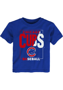 Chicago Cubs Toddler Blue Coin Toss Short Sleeve T-Shirt