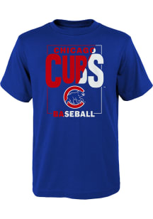 Chicago Cubs Youth Blue Coin Toss Short Sleeve T-Shirt
