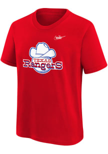 Nike Texas Rangers Youth Red Coop Short Sleeve T-Shirt