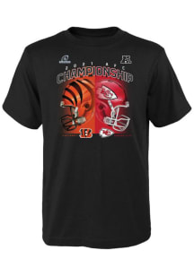 Cincinnati Bengals Boys Black SBLVI Conf Head To Head Short Sleeve T-Shirt