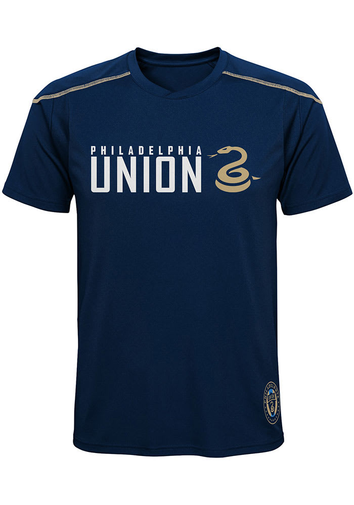 Philadelphia Union Youth Navy Blue Wordmark Short Sleeve T-Shirt