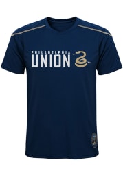 Philadelphia Union Boys Navy Blue Wordmark Short Sleeve T-Shirt