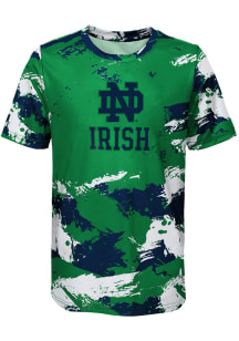 Notre Dame Fighting Irish Youth Green Cross Pattern Short Sleeve T-Shirt
