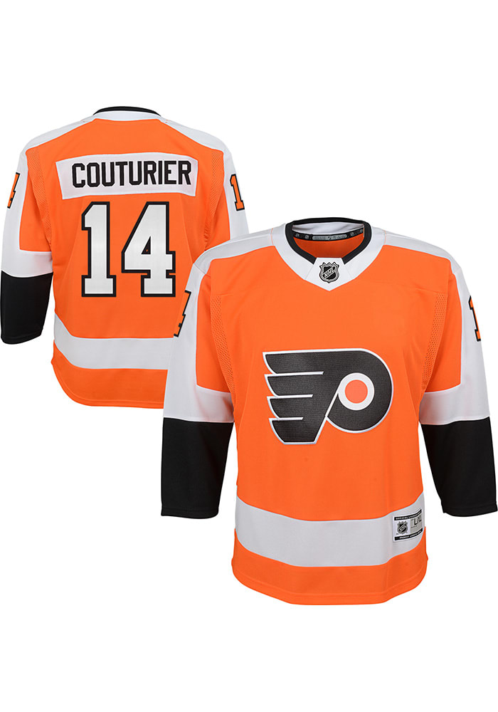 Pelearse en cualquier sitio contraste Philadelphia Flyers Sean Couturier Youth Orange Premier Home Hockey Jersey