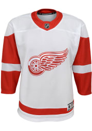 Detroit Red Wings Youth White Premier Away Hockey Jersey